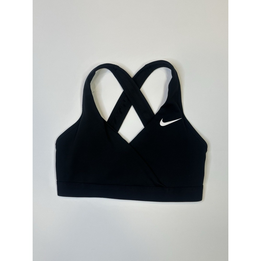 Nike Dri-FIT Criss -Cross Back Strap Sports Bra | Black | S